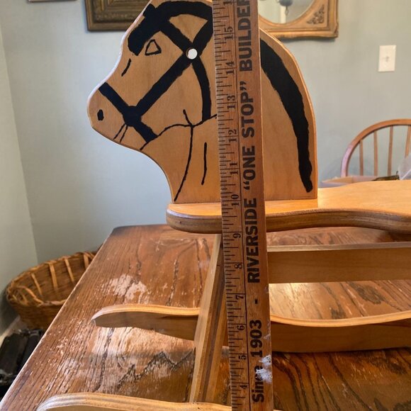 Vintage Wooden Rocking Horse For Toddlers - Handcrafted Design - 25" Long x 20" - Picture 6 of 11